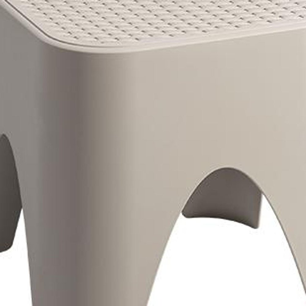 15" Plastic Outdoor Footstool Ottoman