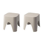 15" Plastic Outdoor Footstool Ottoman