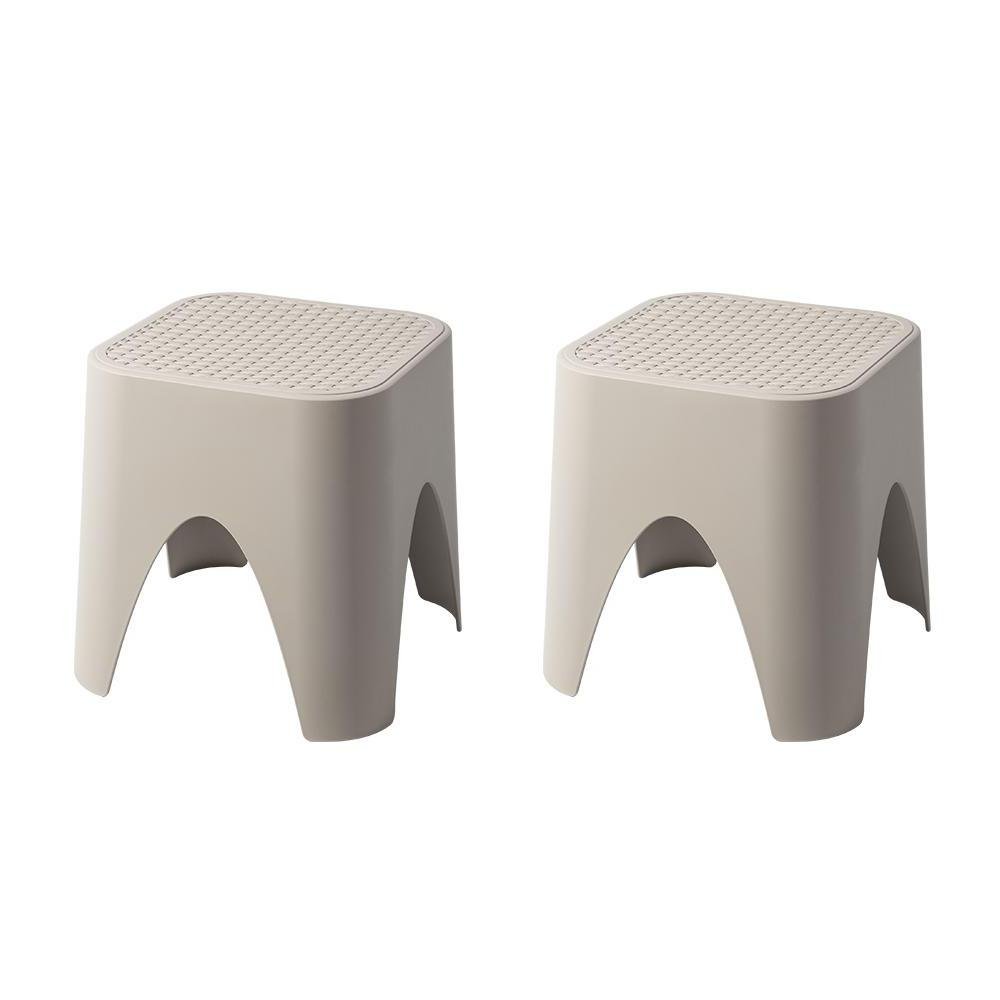 15" Plastic Outdoor Footstool Ottoman