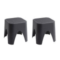 15" Plastic Outdoor Footstool Ottoman