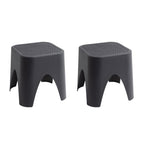 15" Plastic Outdoor Footstool Ottoman