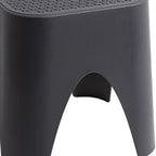 15" Plastic Outdoor Footstool Ottoman