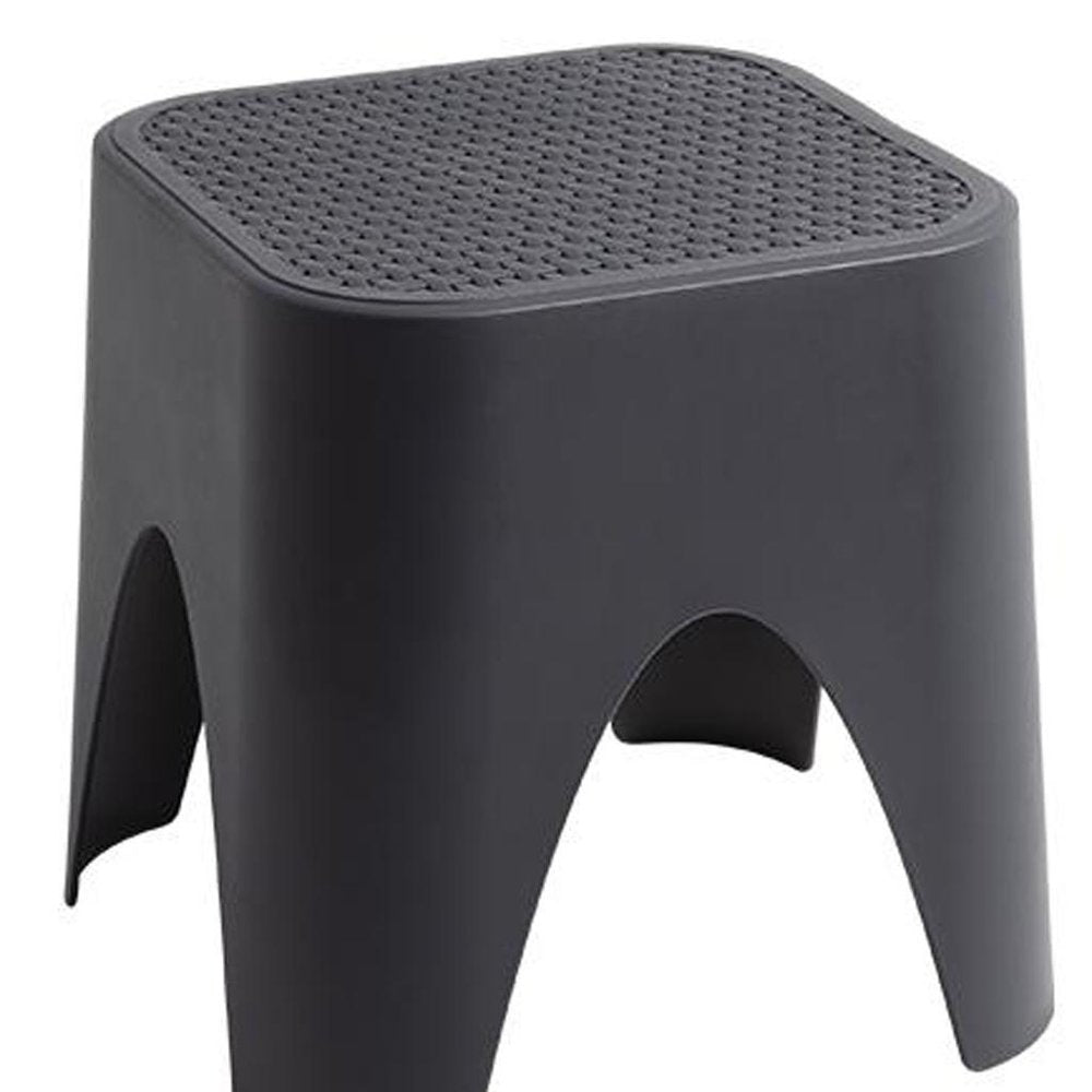 15" Plastic Outdoor Footstool Ottoman