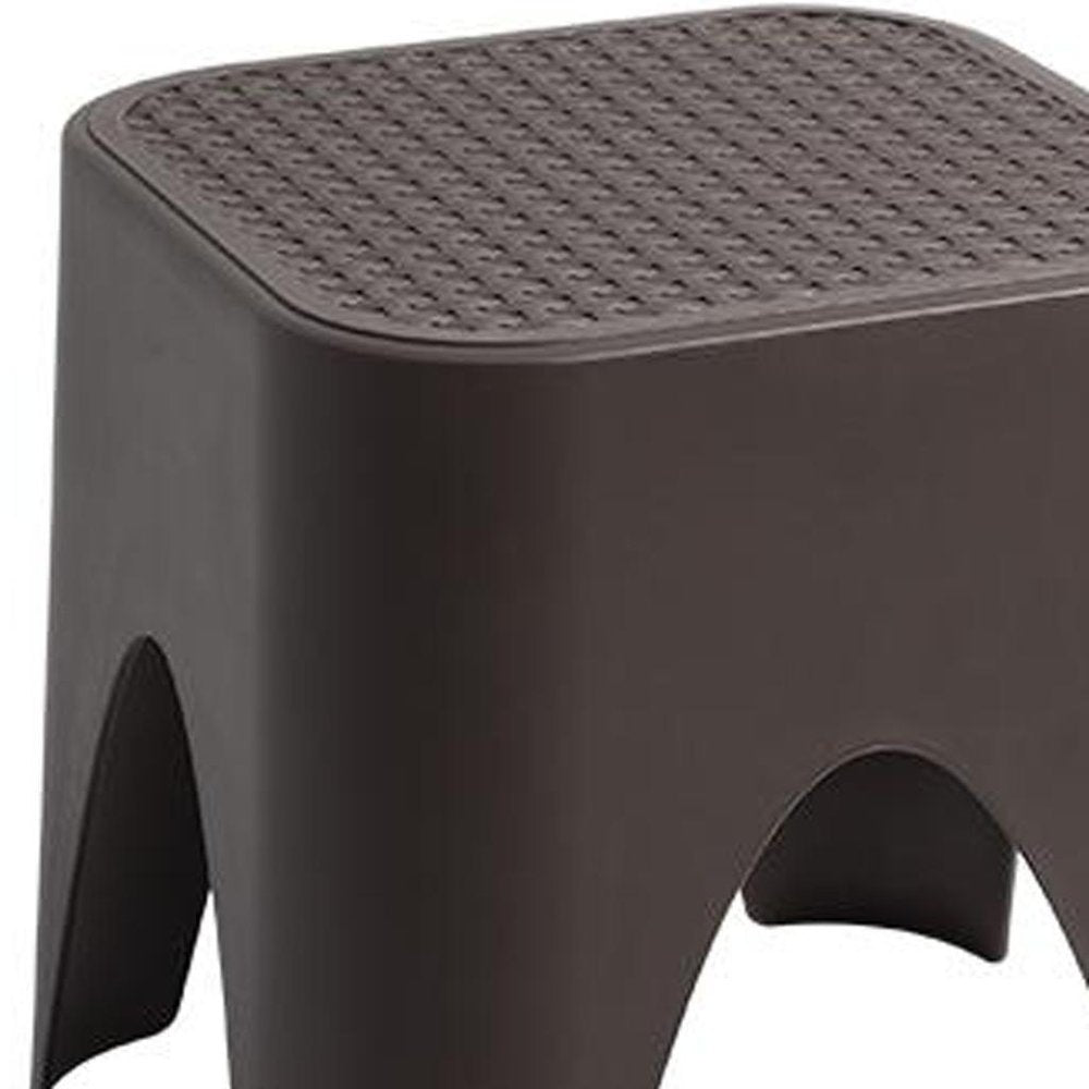 15" Plastic Outdoor Footstool Ottoman