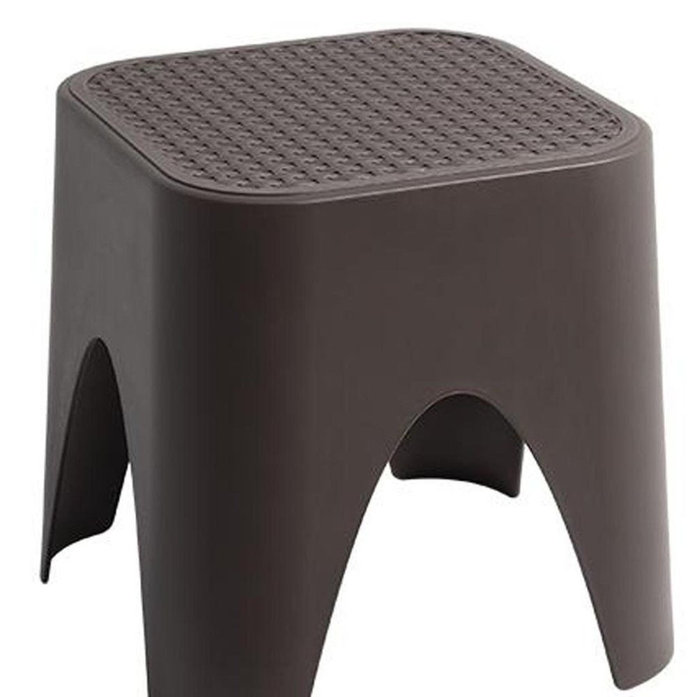 15" Plastic Outdoor Footstool Ottoman