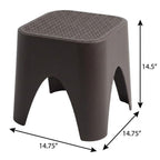 15" Plastic Outdoor Footstool Ottoman