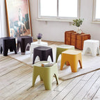 15" Plastic Outdoor Footstool Ottoman