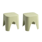 15" Plastic Outdoor Footstool Ottoman