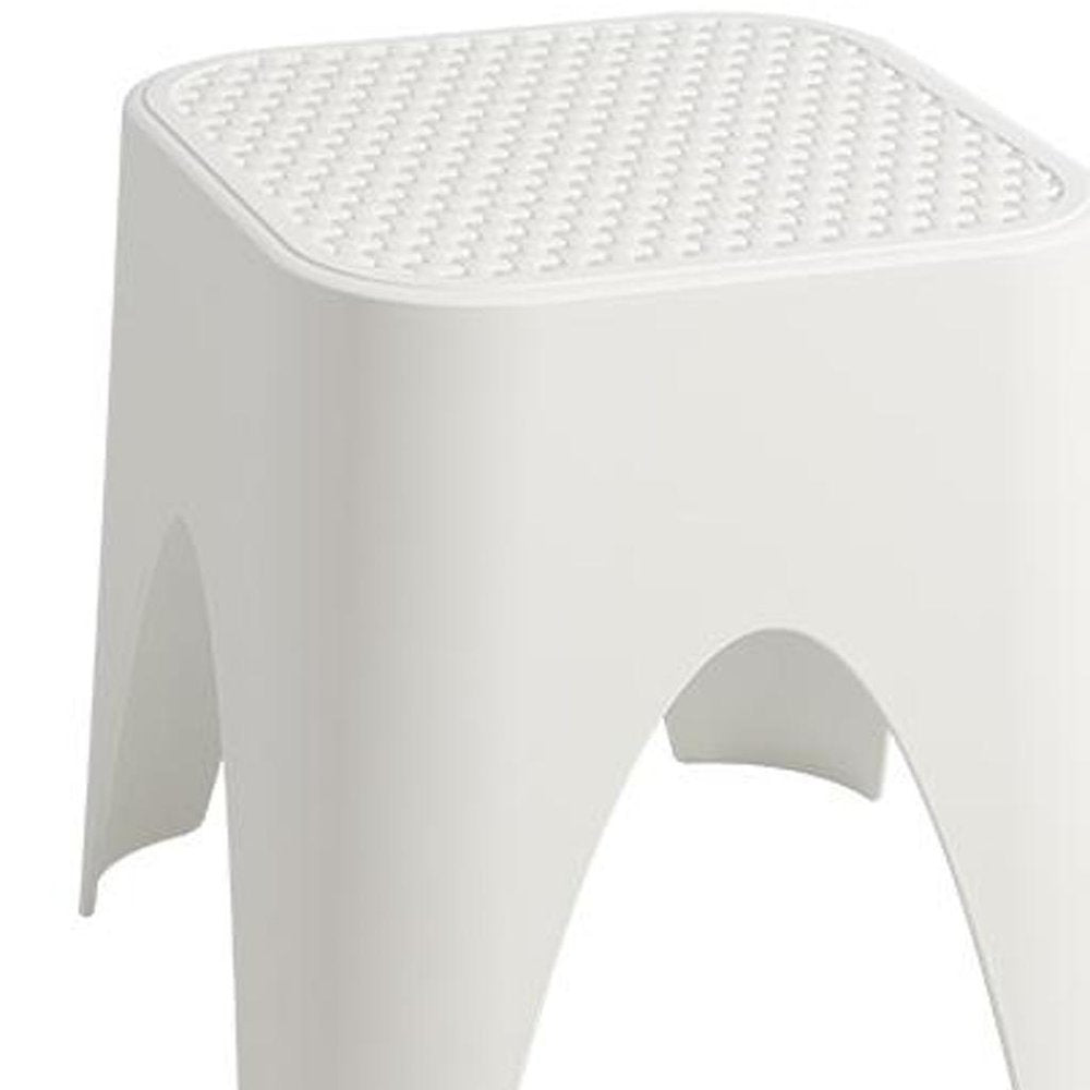15" Plastic Outdoor Footstool Ottoman