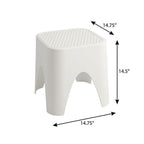 15" Plastic Outdoor Footstool Ottoman