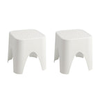 15" Plastic Outdoor Footstool Ottoman