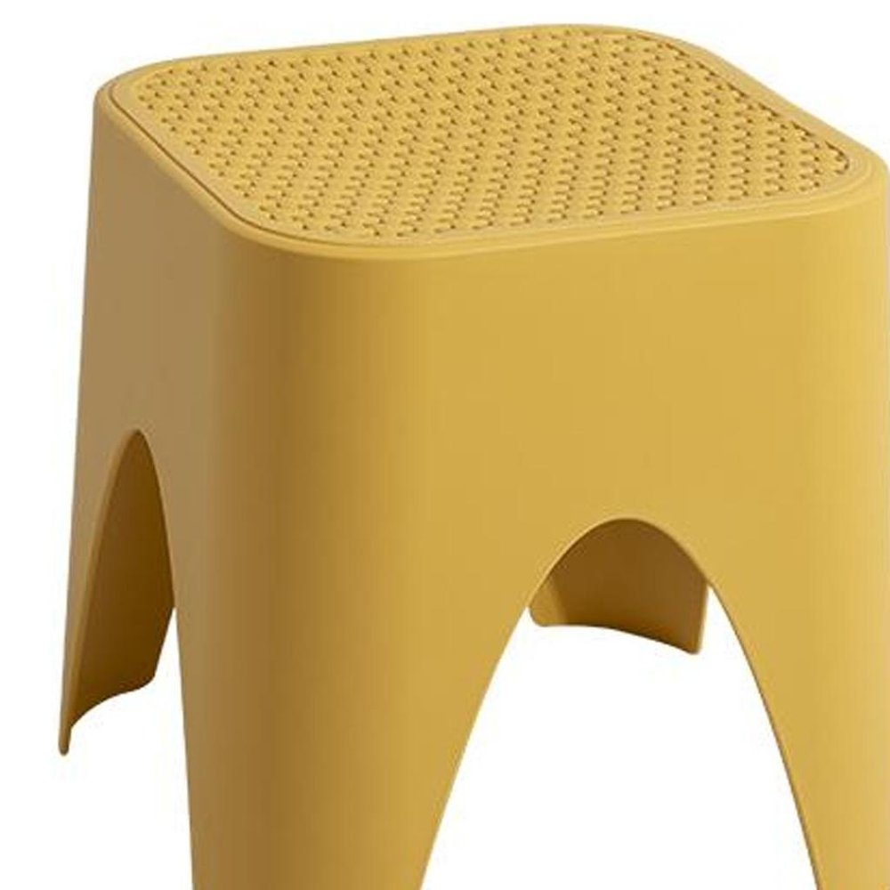 15" Plastic Outdoor Footstool Ottoman