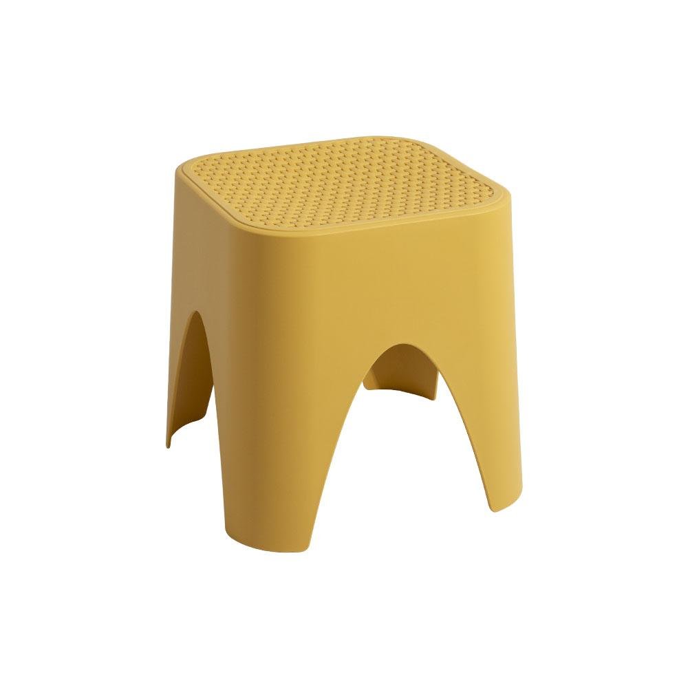 15" Plastic Outdoor Footstool Ottoman