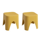15" Plastic Outdoor Footstool Ottoman