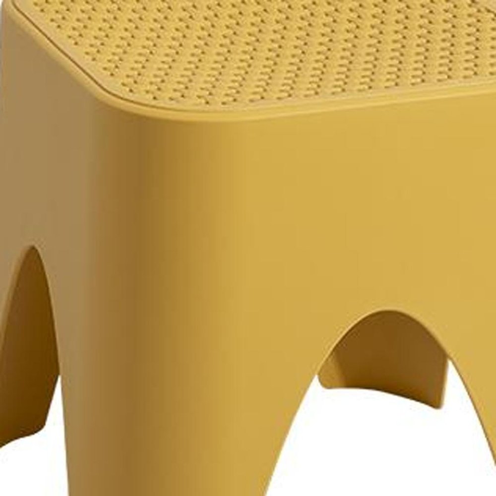 15" Plastic Outdoor Footstool Ottoman