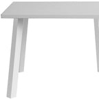 39" White Aluminum Square Outdoor Dining Table