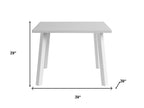 39" White Aluminum Square Outdoor Dining Table