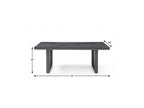 79" Dark Gray Ceramic Steel and Aluminum Outdoor Dining Table