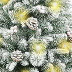 3' Full Flocked Pine Christmas Tree With Decorations