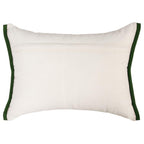 14" X 20" Green And Ivory Cotton Christmas Gnomes Throw Pillow With Embroidery