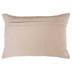 14" X 20" Beige Ivory And Gold Christmas Snowflakes Throw Pillow With Embroidery