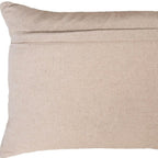 14" X 20" Beige Ivory And Gold Christmas Snowflakes Throw Pillow With Embroidery