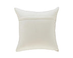 18" White And Green Cotton Merry Christmas Throw Pillow With Embroidery