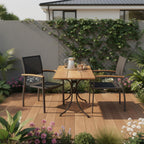 Nine Piece Brown and Black Solid Wood Dining Set with Eight Chairs