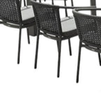 13 Piece Natural and Black Solid Wood Dining Set with Twelve Chairs