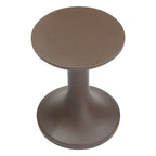14" Dark Brown Faux Concrete Round Outdoor Side Table