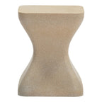 14" Taupe Faux Concrete Outdoor Side Table