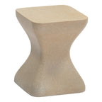 14" Taupe Faux Concrete Outdoor Side Table