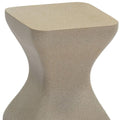 14" Taupe Faux Concrete Outdoor Side Table