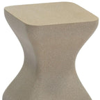 14" Taupe Faux Concrete Outdoor Side Table