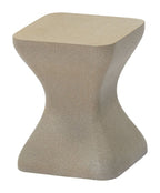 14" Taupe Faux Concrete Outdoor Side Table