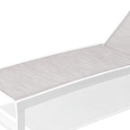 60" Silver Aluminum Six Position Adjustable Outdoor Chaise Lounge