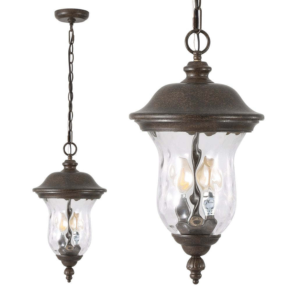 Bronze Transparent Outdoor Hanging Light
