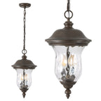 Bronze Transparent Outdoor Hanging Light