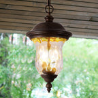 Bronze Transparent Outdoor Hanging Light
