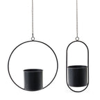 Set of Two Black Metal Garden Accents Accessories