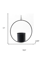Set of Two Black Metal Garden Accents Accessories