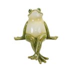 Set of Three Green Heavy Duty Plastic Frog Garden Accents Accessories