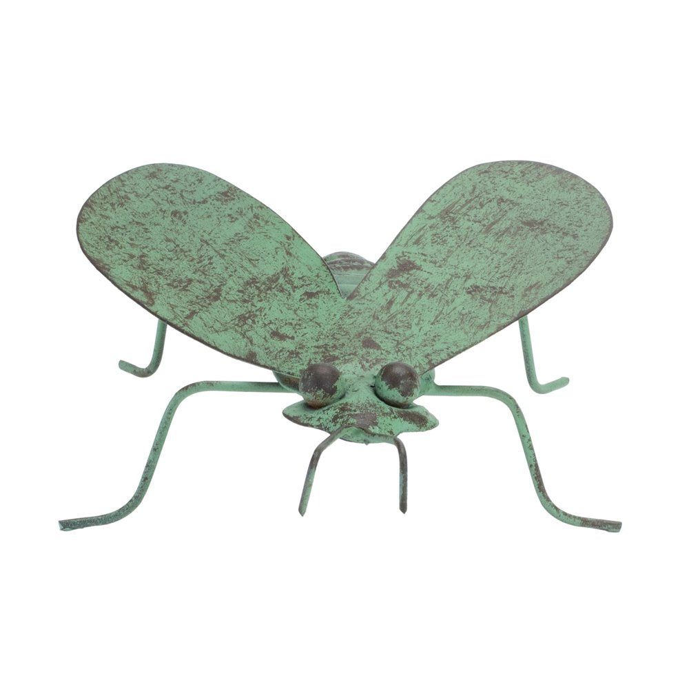 Set of Two Green Iron Garden Art