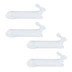 Set of Four White Ceramic Rabbit Garden Accents Accessories