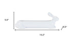 Set of Four White Ceramic Rabbit Garden Accents Accessories