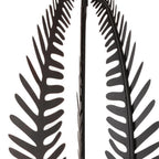 Set of Two Brown Iron Floral Bouquet Garden Art