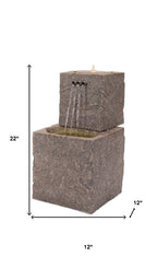22" Gray Heavy Duty Plastic Garden Art