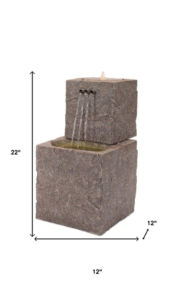 22" Gray Heavy Duty Plastic Garden Art