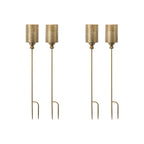 Set of Four Gold Metal Garden Stake