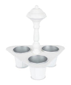 11" White Metal Garden Accents Accessories